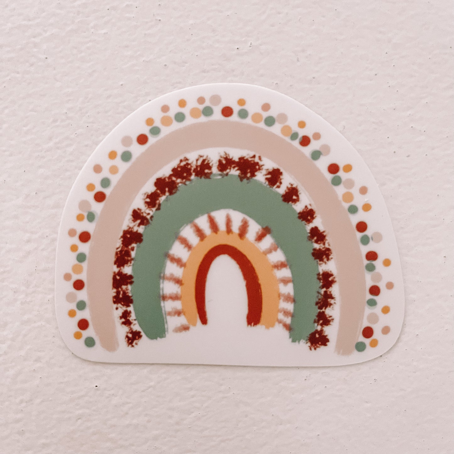 Darker Colorful Dotted Watercolor Rainbow Sticker