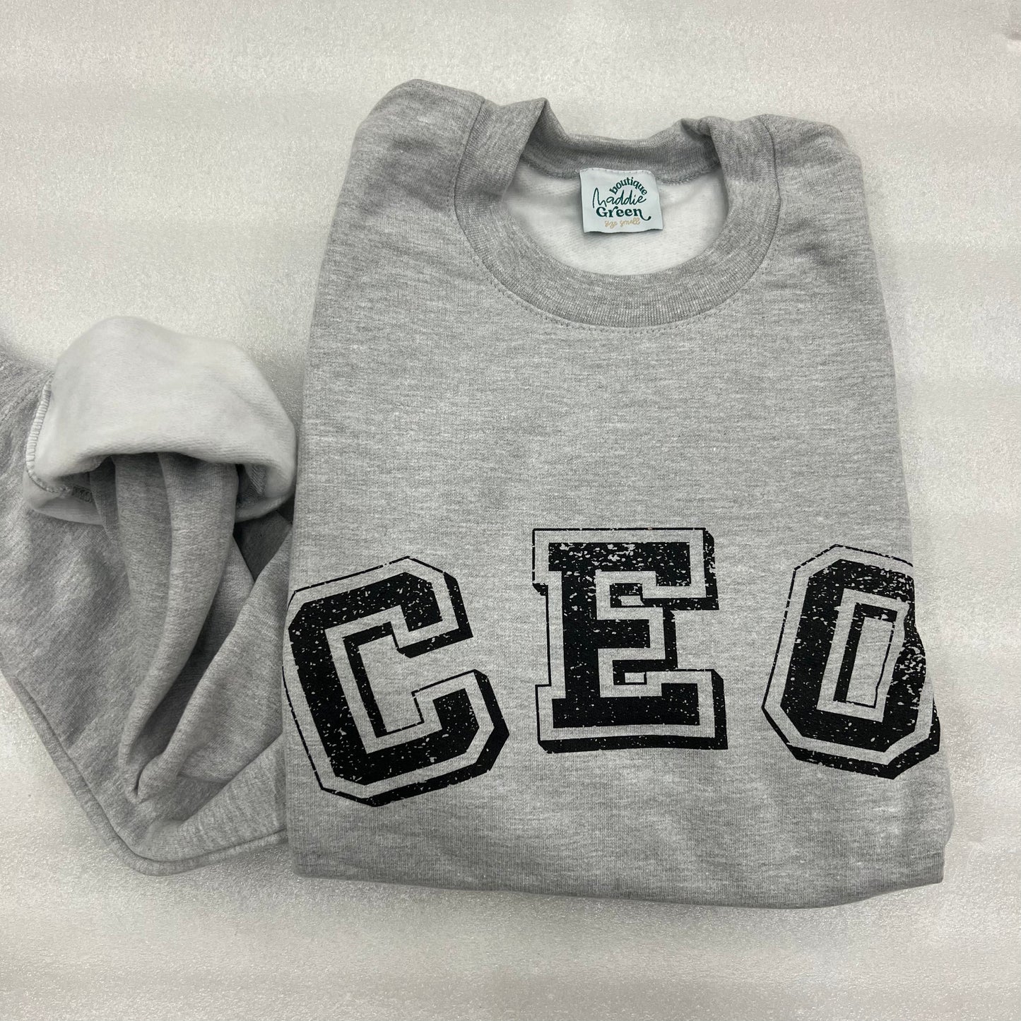 CEO Varsity Grey Crewneck Sweatshirt